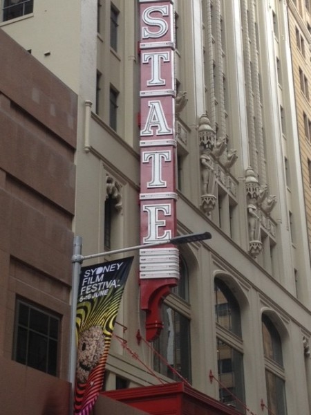 Sydney Film Fest banner and State Theatre